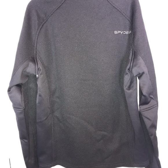 🆕 Spyder Men's Half-Zip Outbound Stryke Sweater Jacket - M-Black - Picture 3 of 7